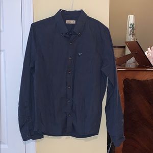 Hollister Mens size Medium dark blue button down